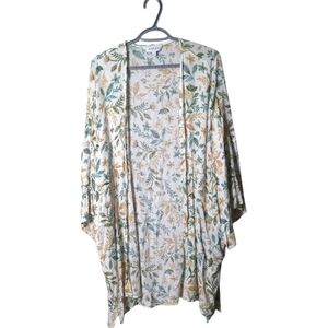 Gilli Floral Kimono O/S‎ Swiss Dots White/Green/Yellow